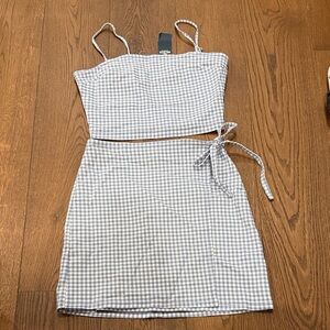 Hollister Blue and White Checkered Set